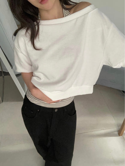 * Halter Layered Sweatshirt Set