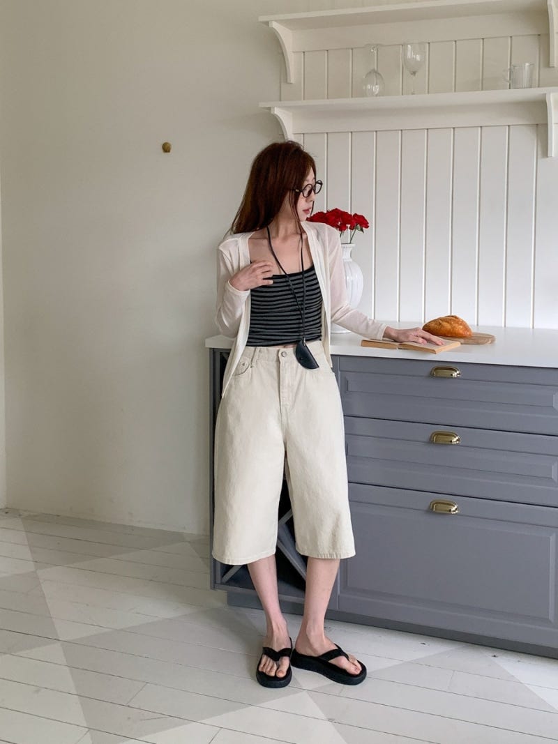 * Cotton Cationic Bermuda Shorts