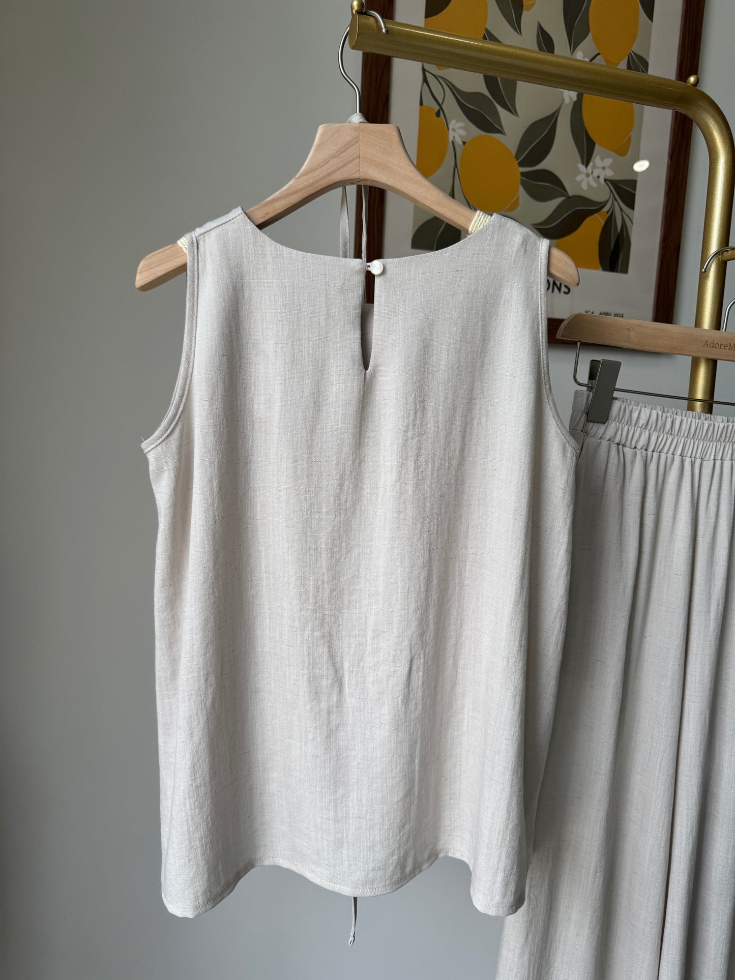 Linen Sleeveless and pants Set(~6/21)