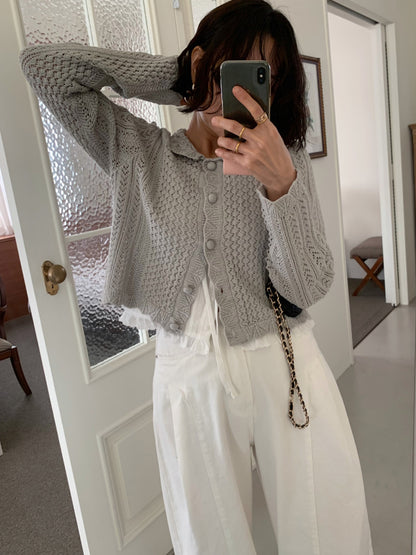 *크로셰 칼라 가디건