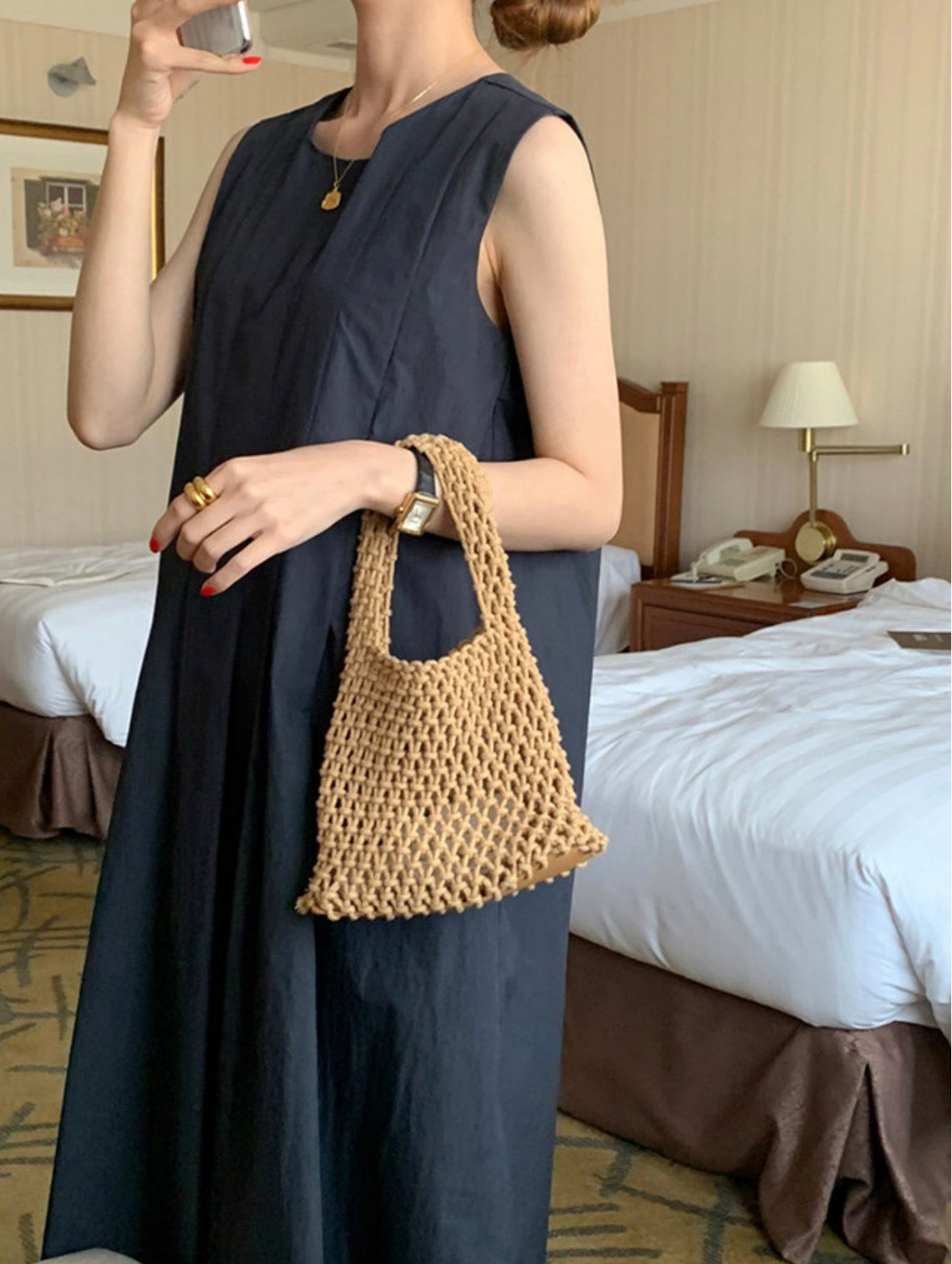 * Plain Pintuck Dress