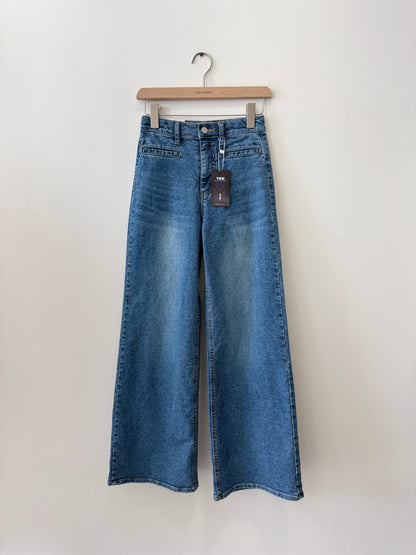 Spandex Wide Banding Denim - AdoreMeU