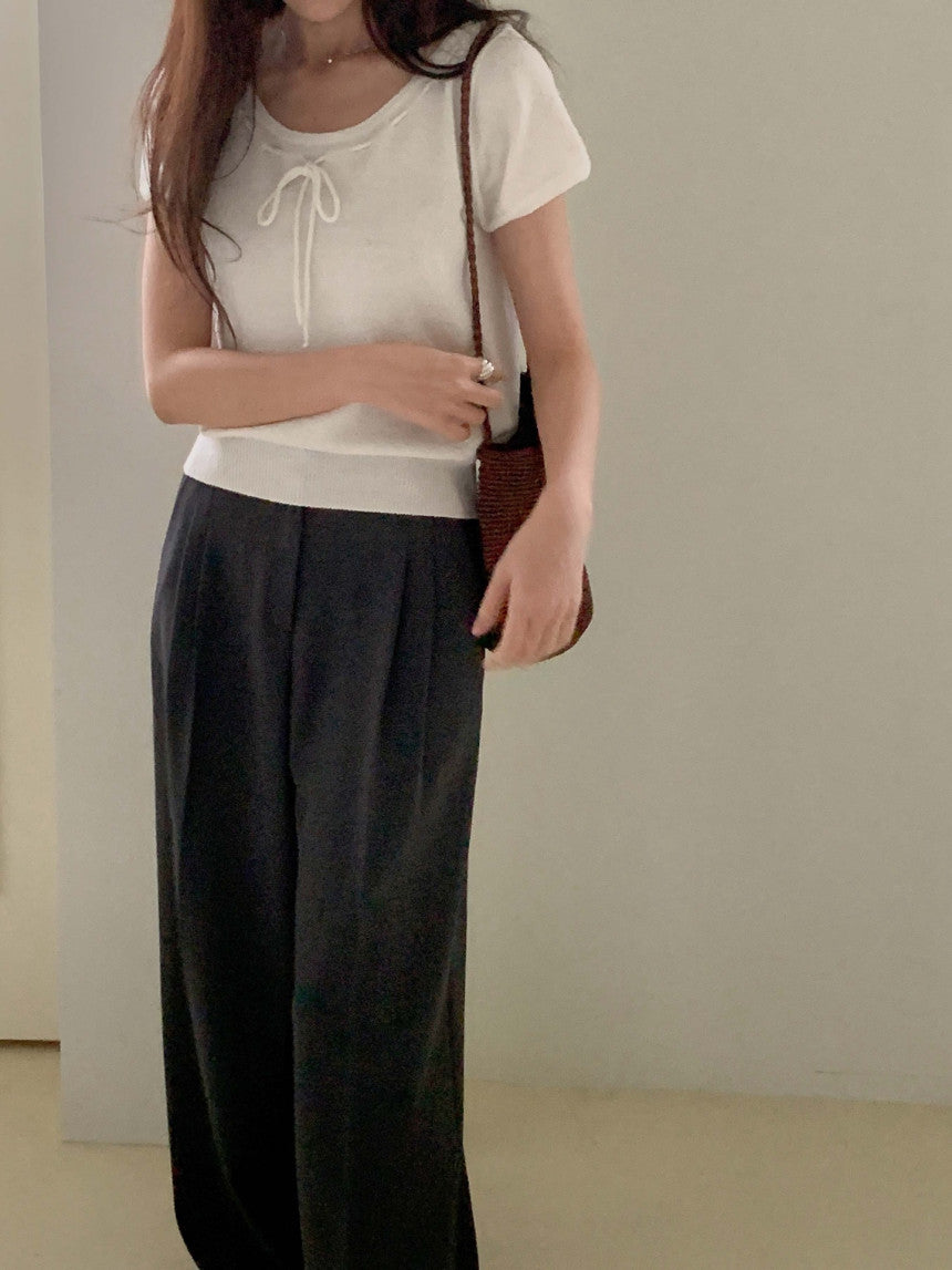 * From Ribbon Short Sleeve Knit