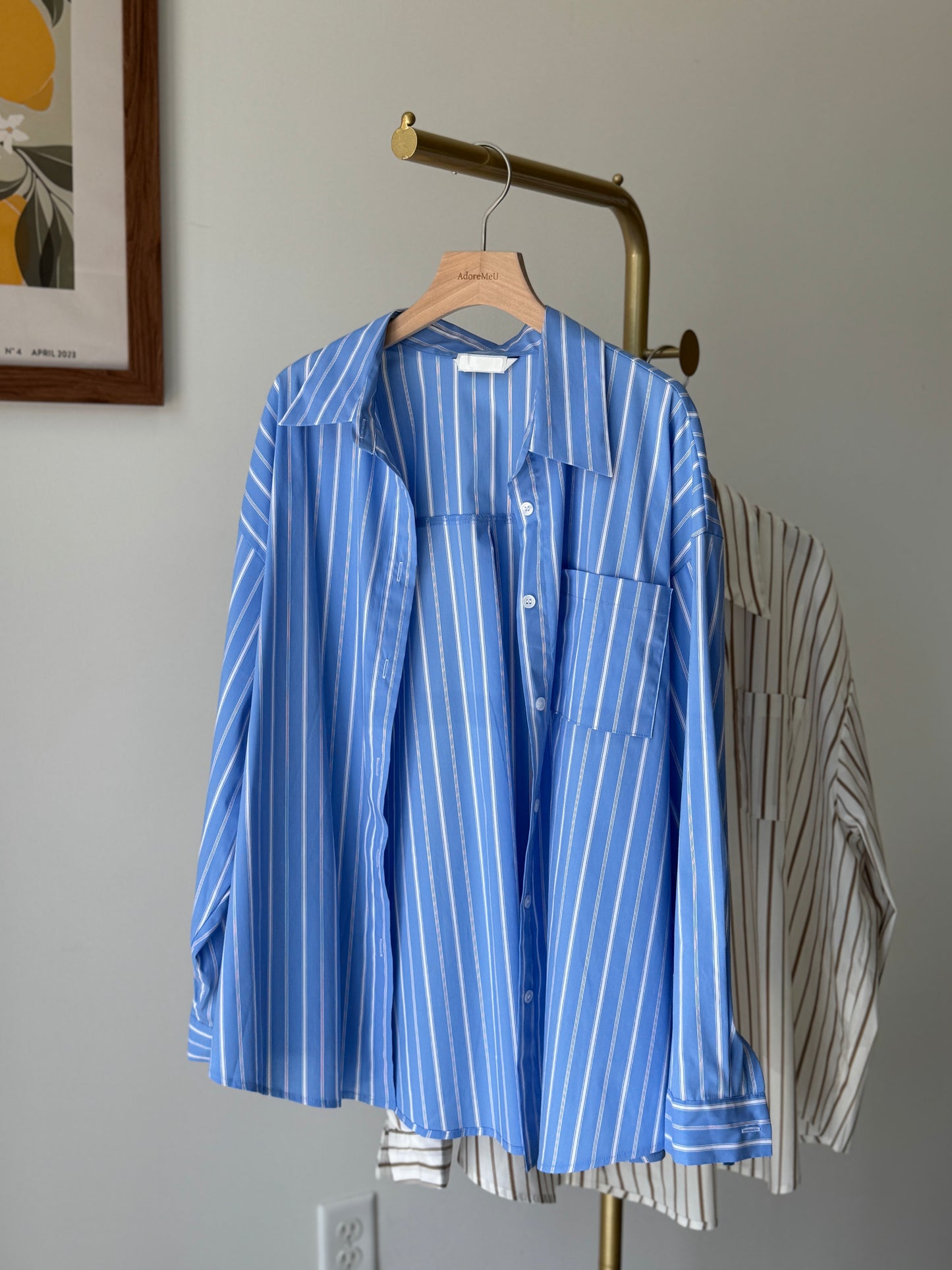 Fall Striped Button-Down Shirt(~9/8)