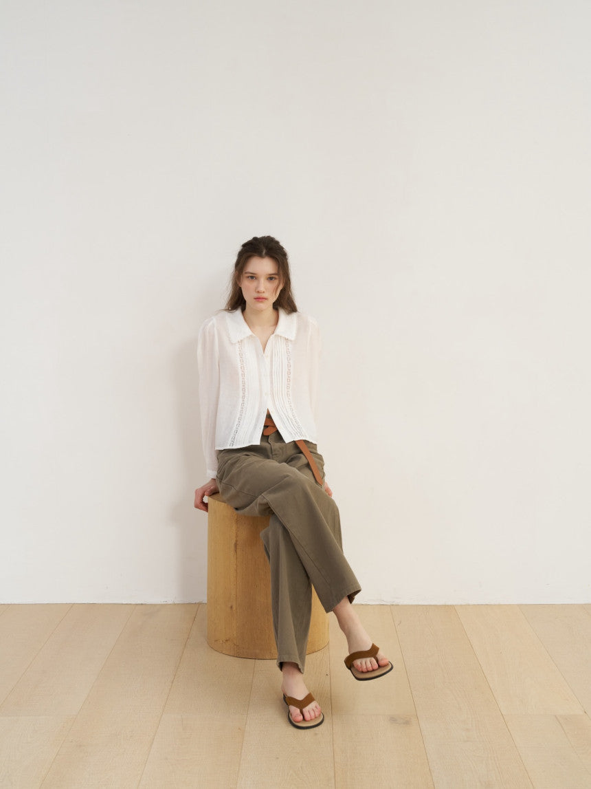 *Lace Pintuck Blouse