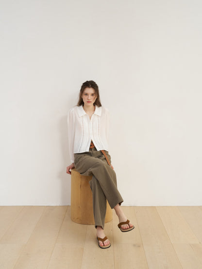 *Lace Pintuck Blouse