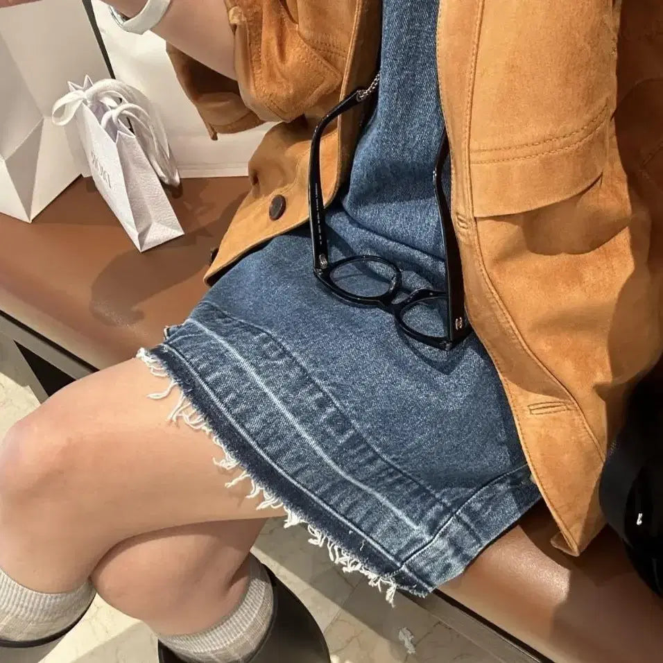 * Button Denim Dress