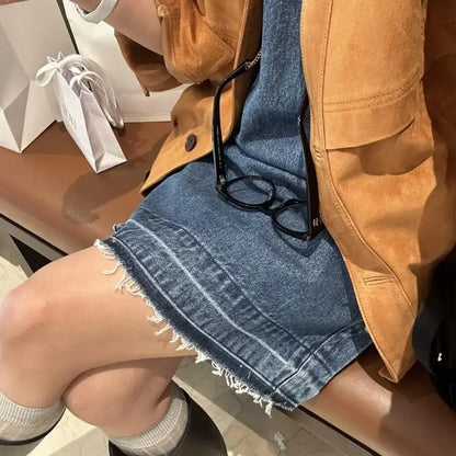 * Button Denim Dress