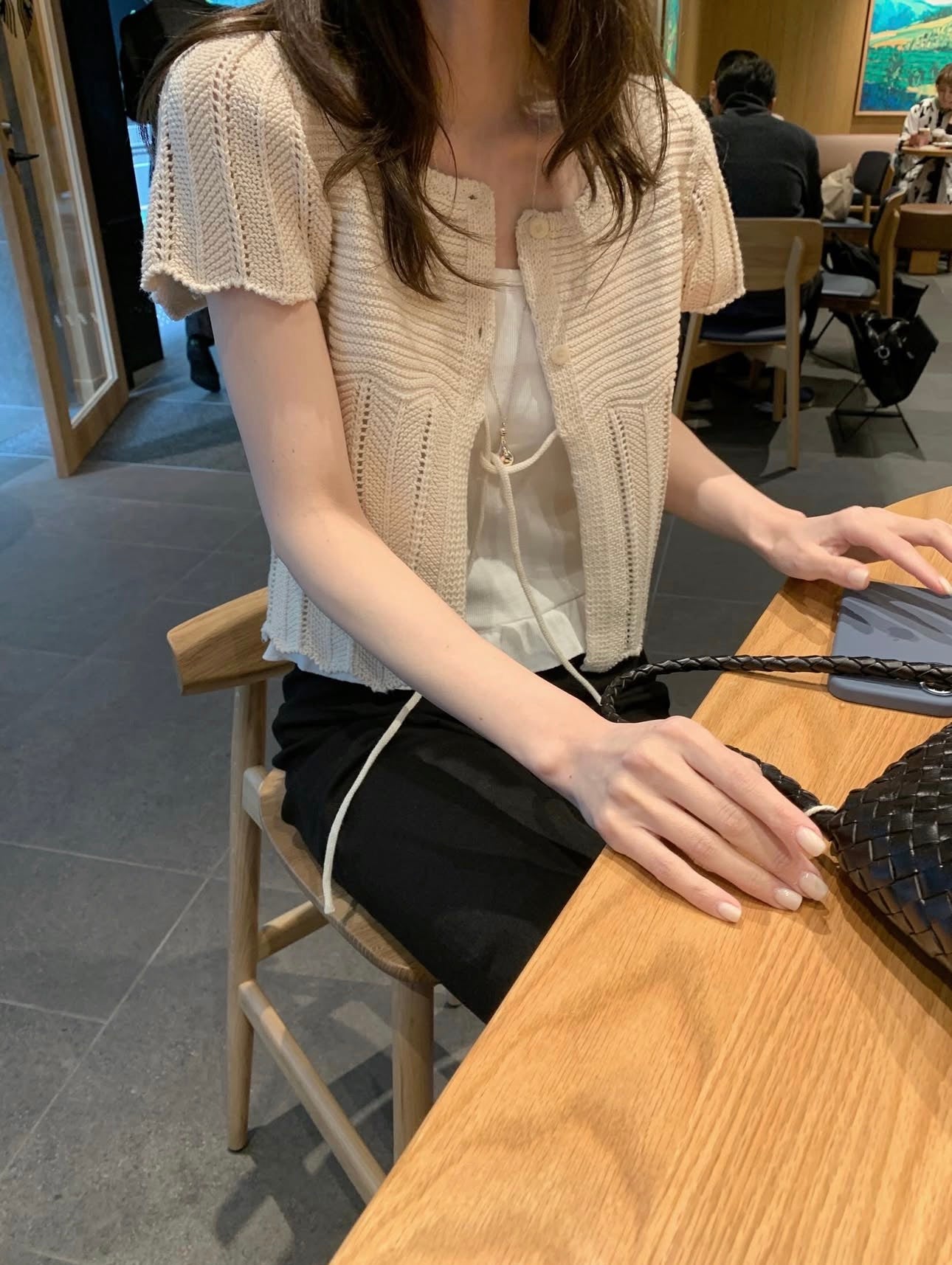 * Mist Half Cardigan