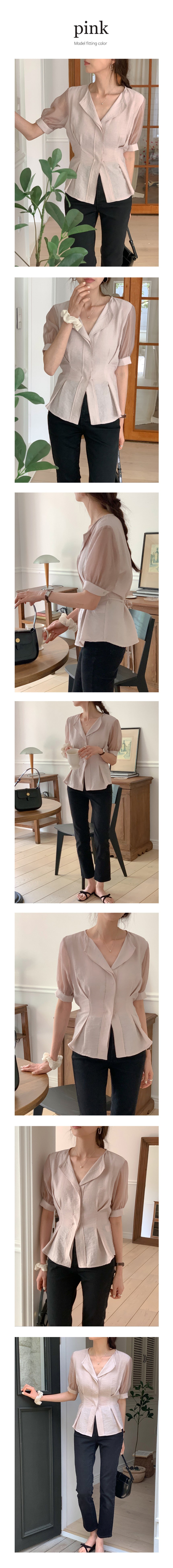 *Slim Pintuck Summer Blouse