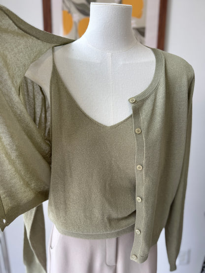 [SPECIAL PRICE] Mute Linen Cardigan Set - AdoreMeU