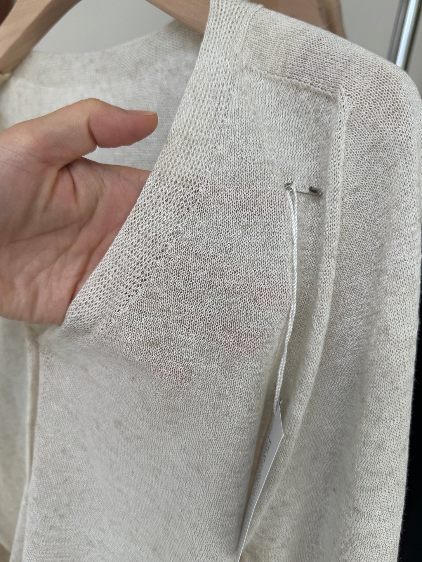 Linen Whole garment Cardigan(~9/8)