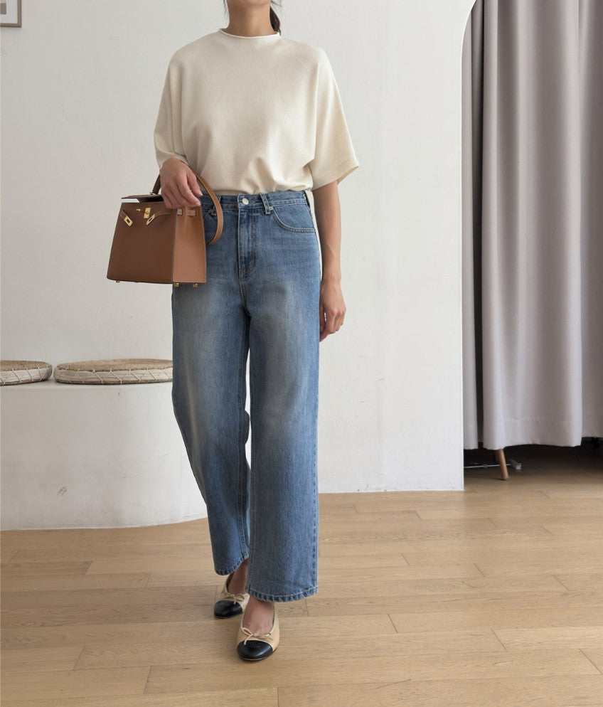 * Premium Straight-Leg Denim