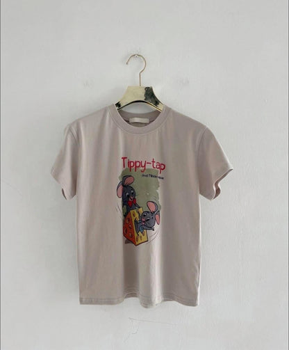 * Mouse Graphic Cotton T-Shirt