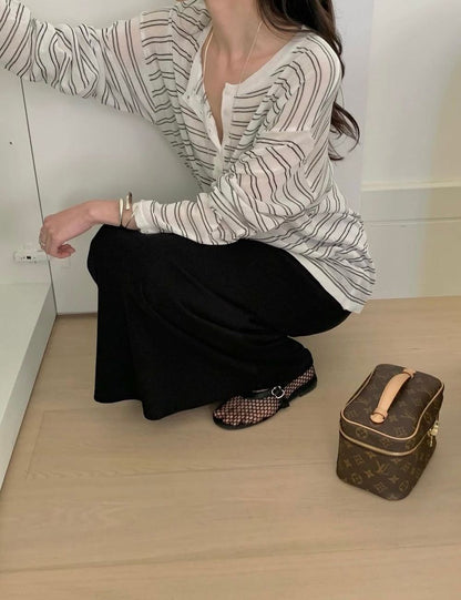 *  Breeze Stripe Summer Knit Top