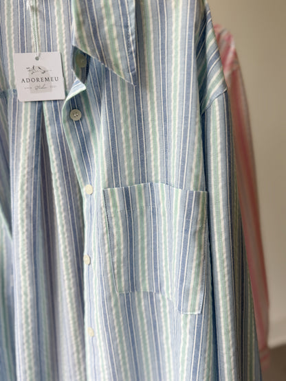 Color Stripe Shirt - AdoreMeU
