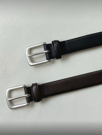 Cowhide Square Belt - AdoreMeU