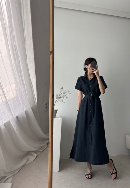 * Linen Pocket Dress