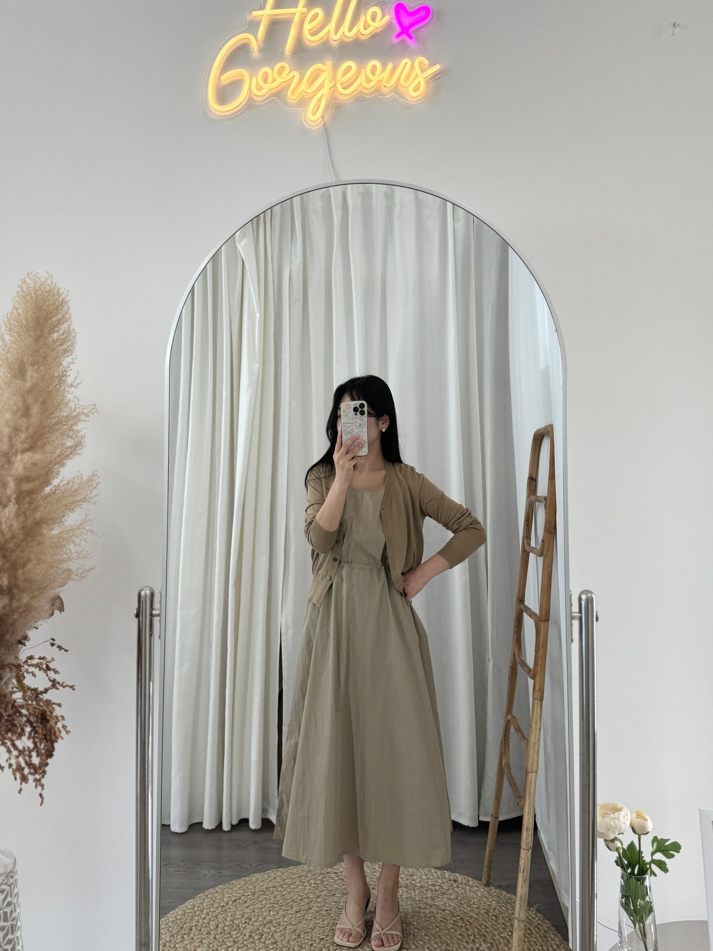 Dress and V neck Cardigan Set(~3/21)