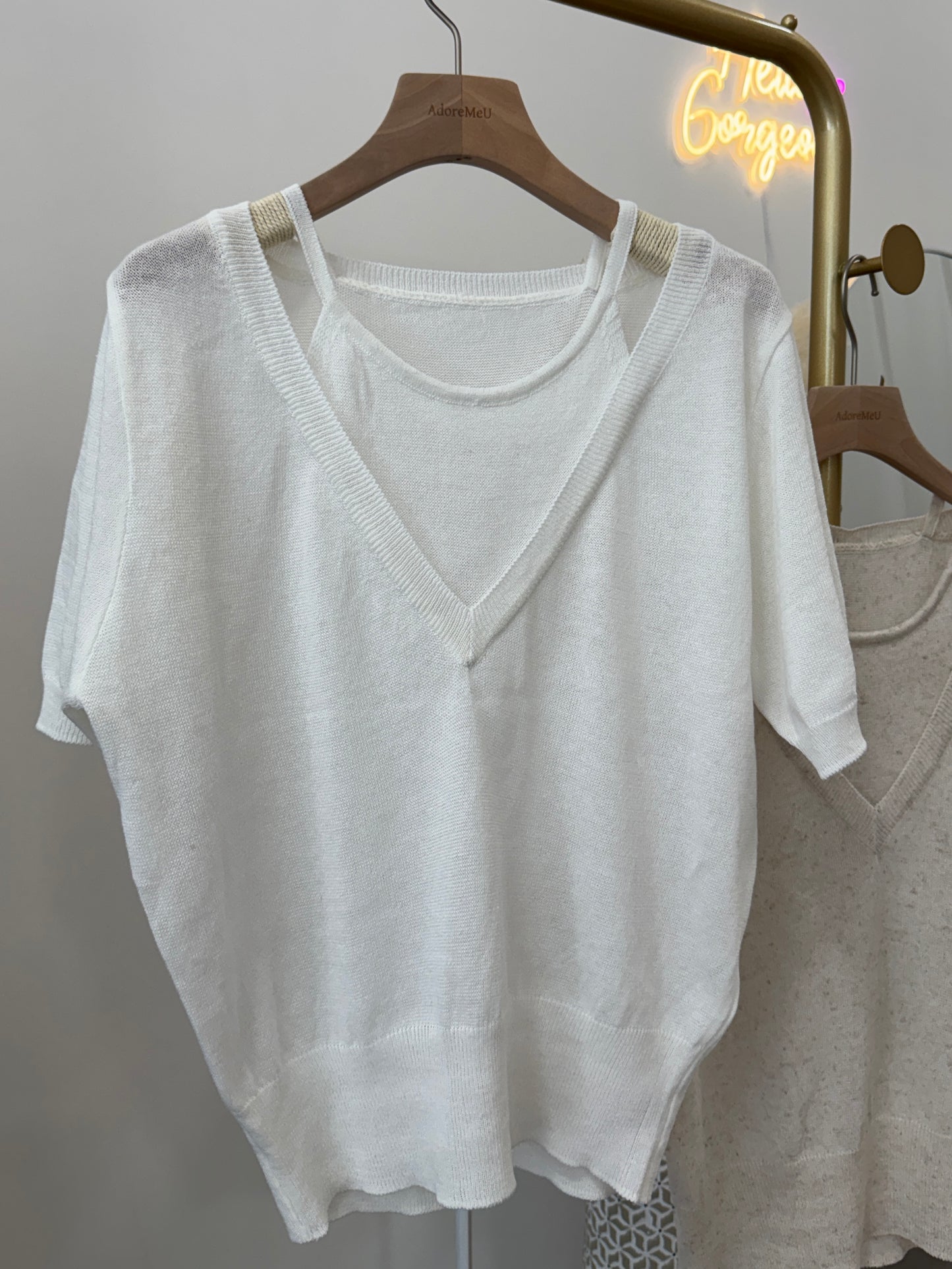 Layered Knit Top (~6/19)