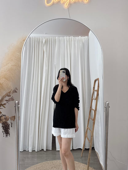 Slit Loose Knit Sweater(~10/18)