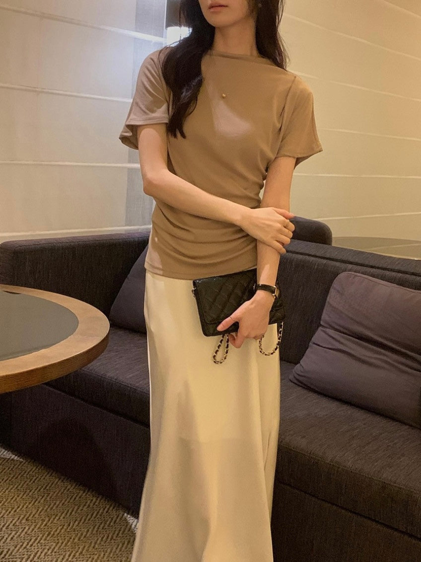 *  Elise Mock Neck Top
