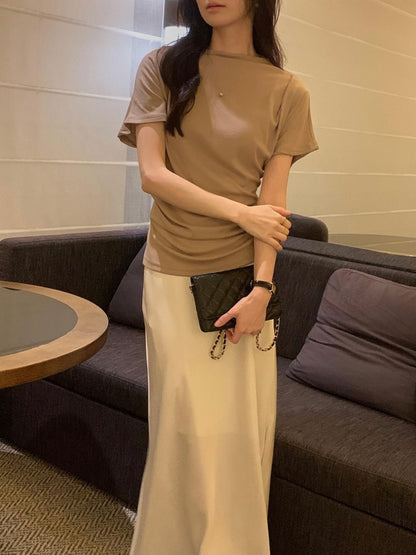 *  Elise Mock Neck Top