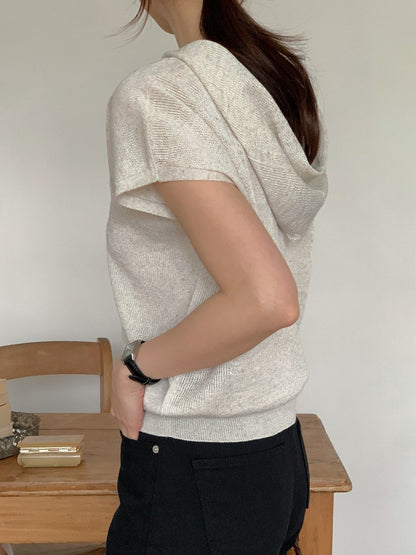Hood Linen Knit Top (~7/31)