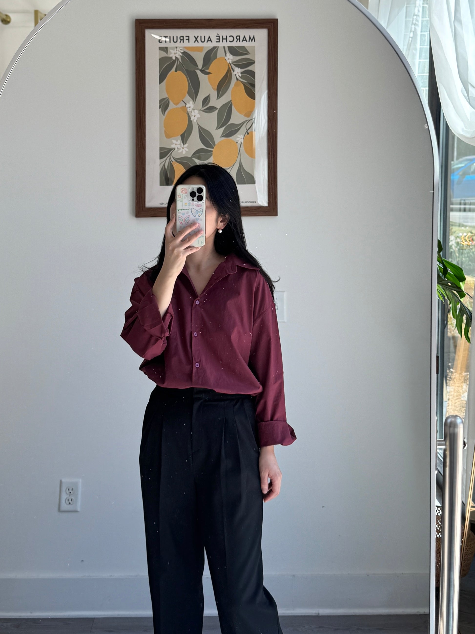 Oversized Solid Fall Shirt - AdoreMeU