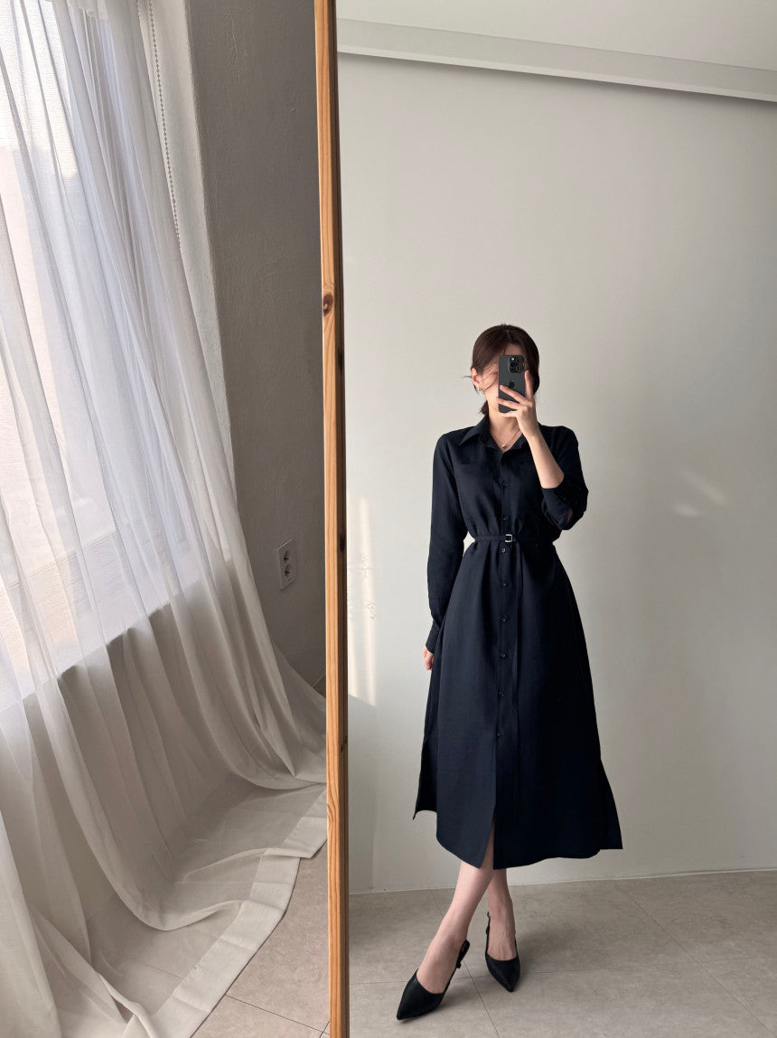* Shirt Collar Dress