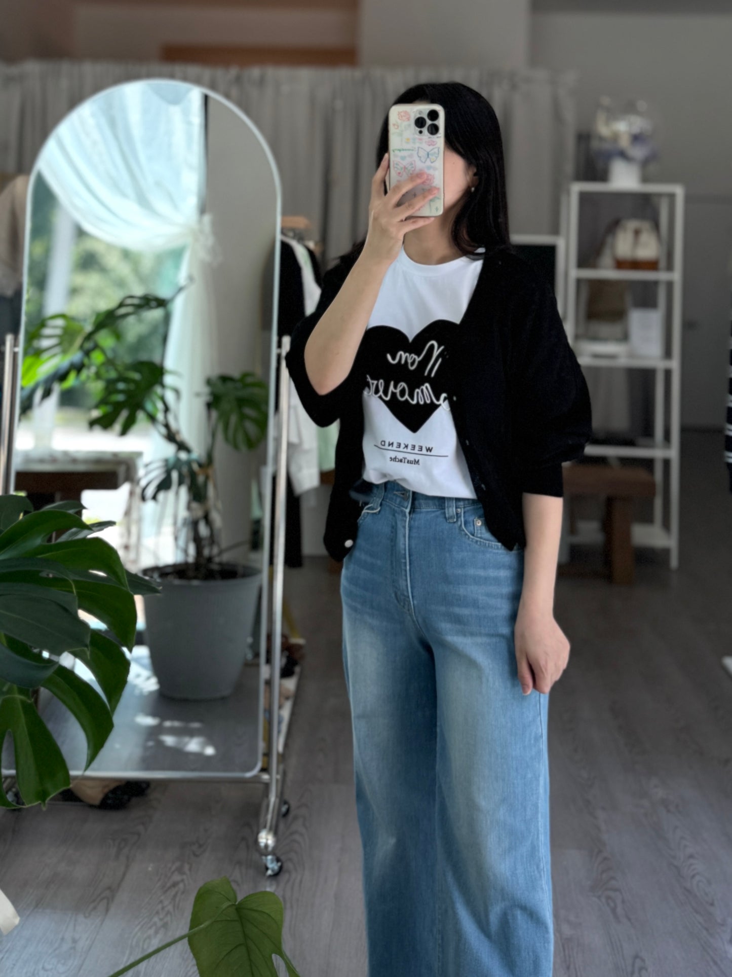 Linen Whole garment Cardigan(~9/8)