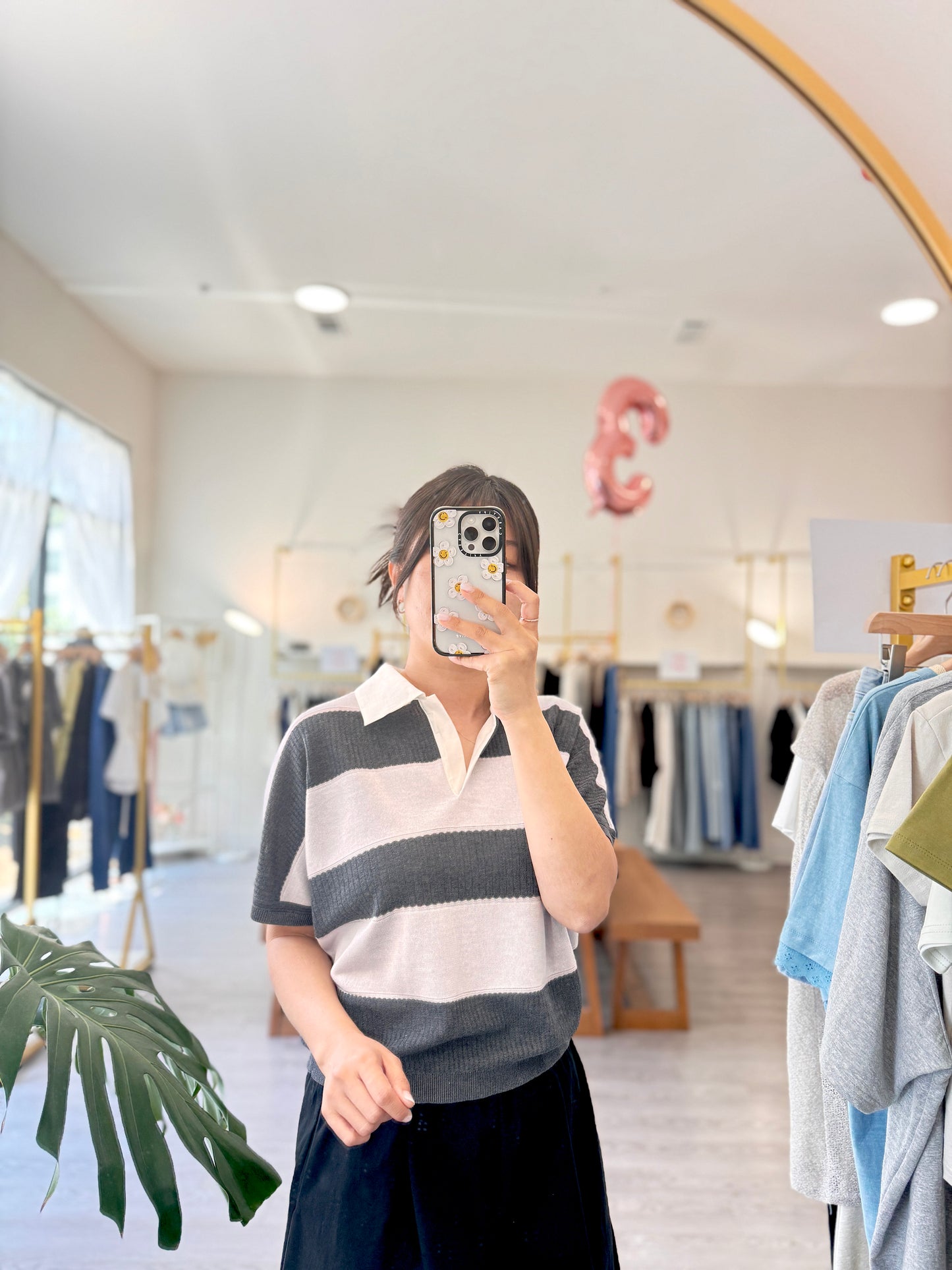 Stripe Collar Summer Knit(~7/9)
