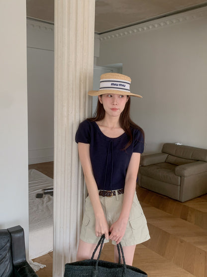 * From Ribbon Short Sleeve Knit