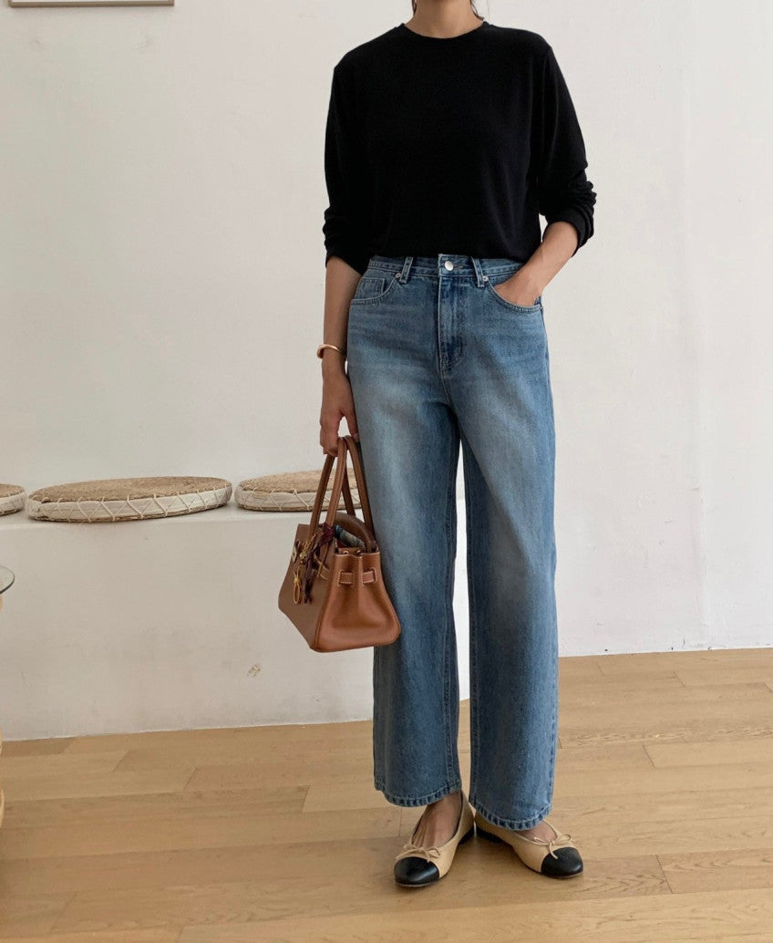 * Premium Straight-Leg Denim