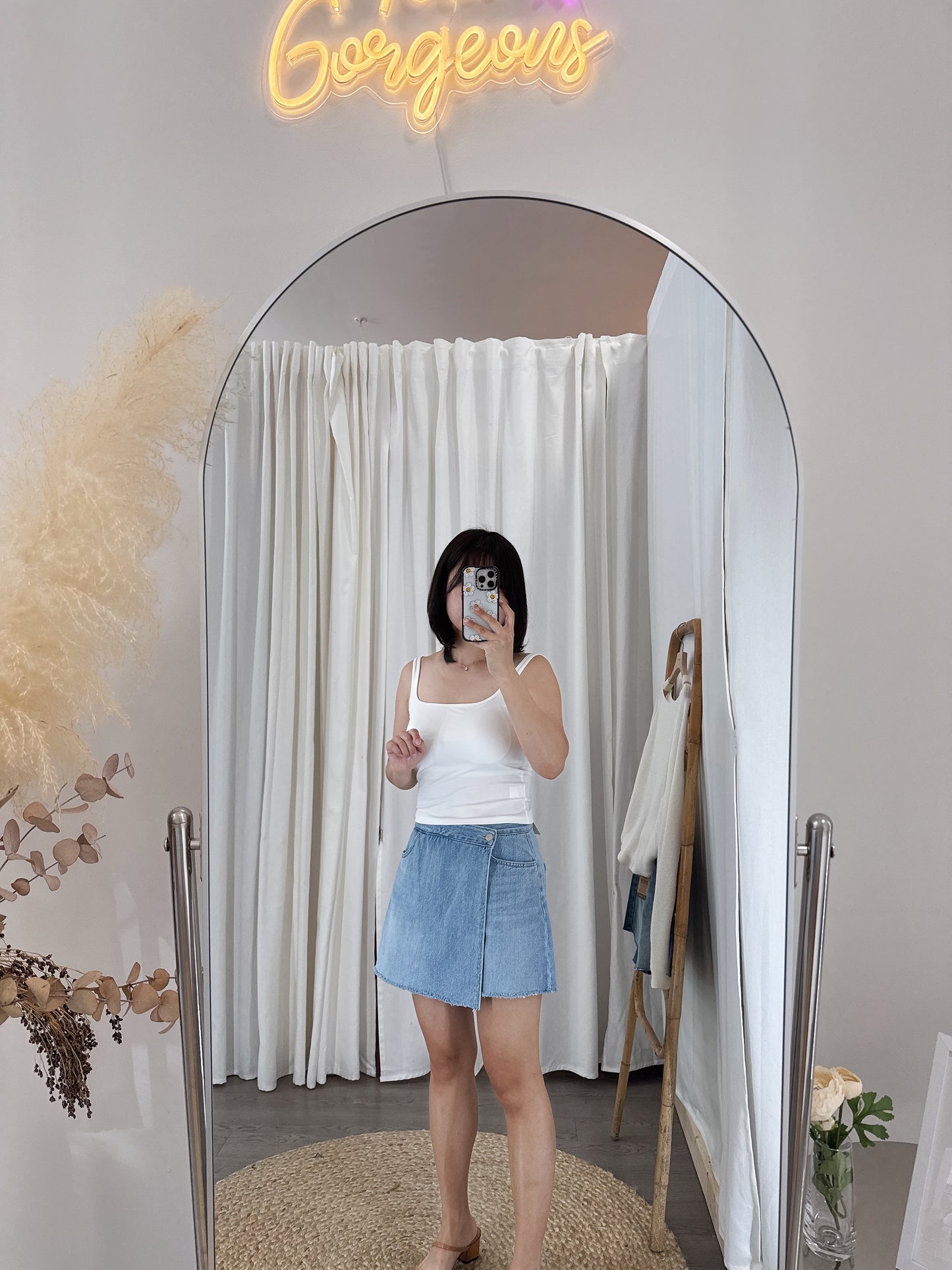 Denim Wrap Skirt