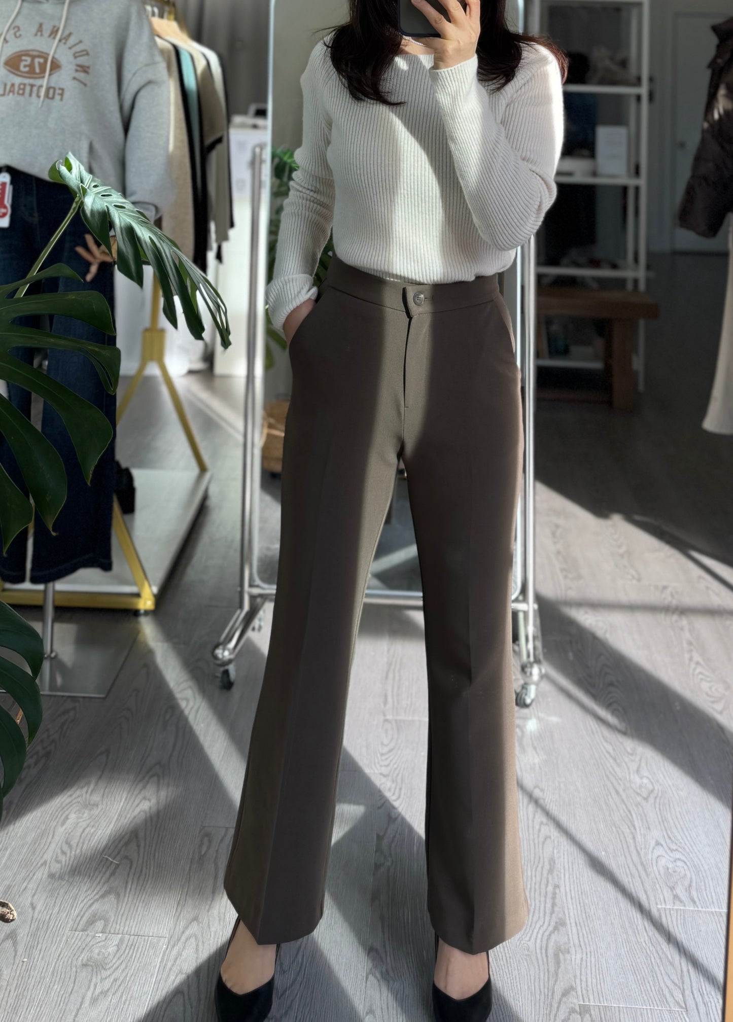 Capri Boots Cut Banding Slacks