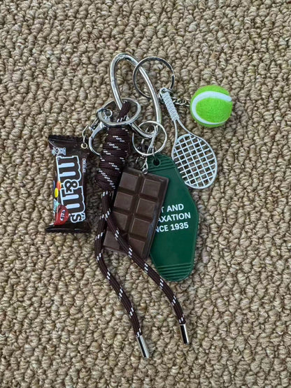 Tennis Chocolate Keyring
