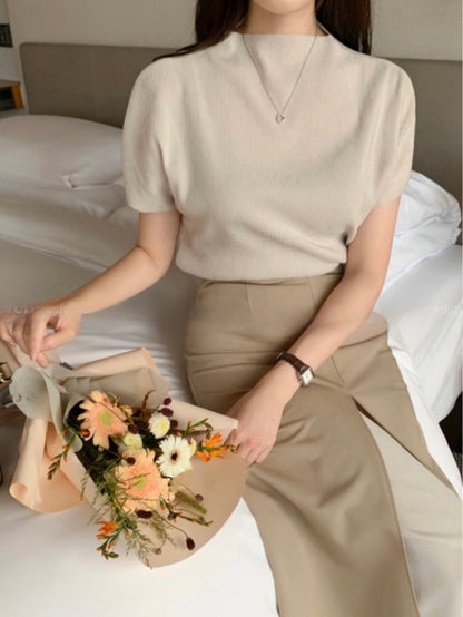 Velvet Pleats Shortsleeve