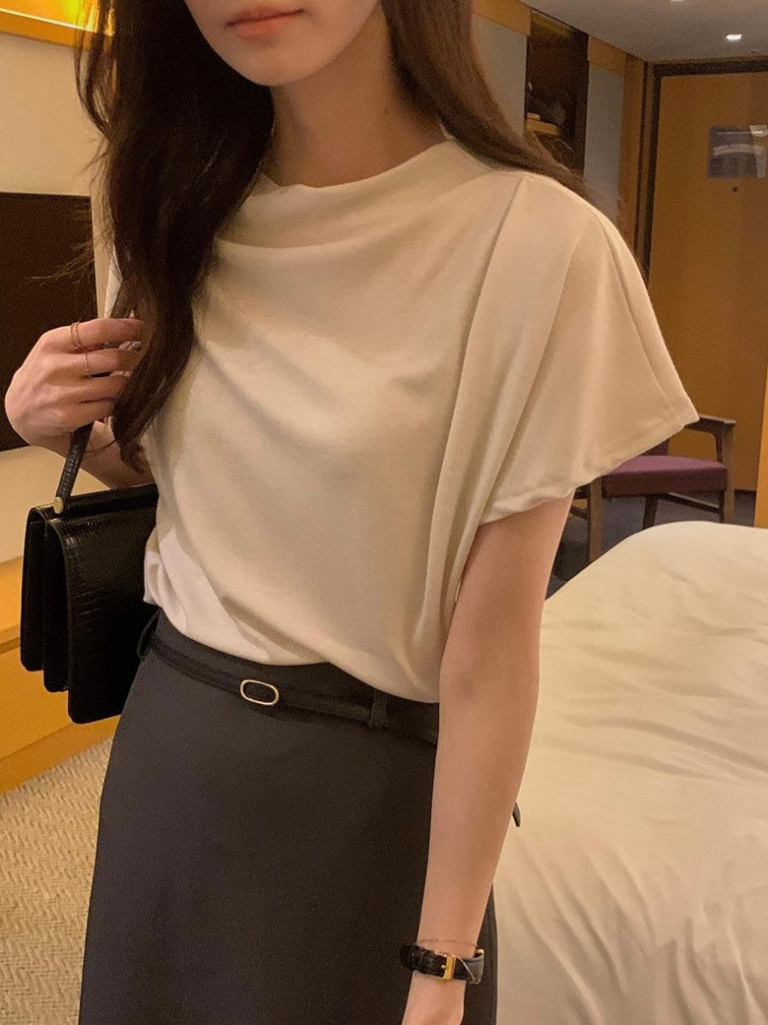 *  Elise Mock Neck Top
