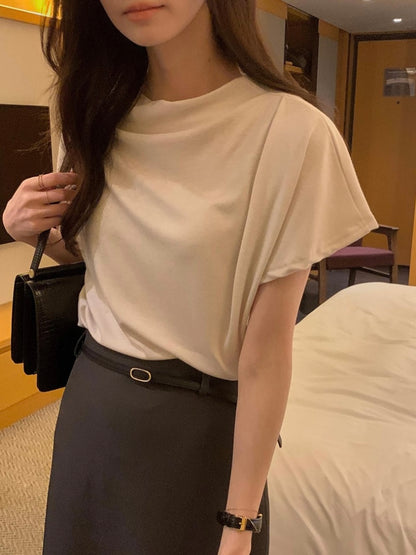 *  Elise Mock Neck Top