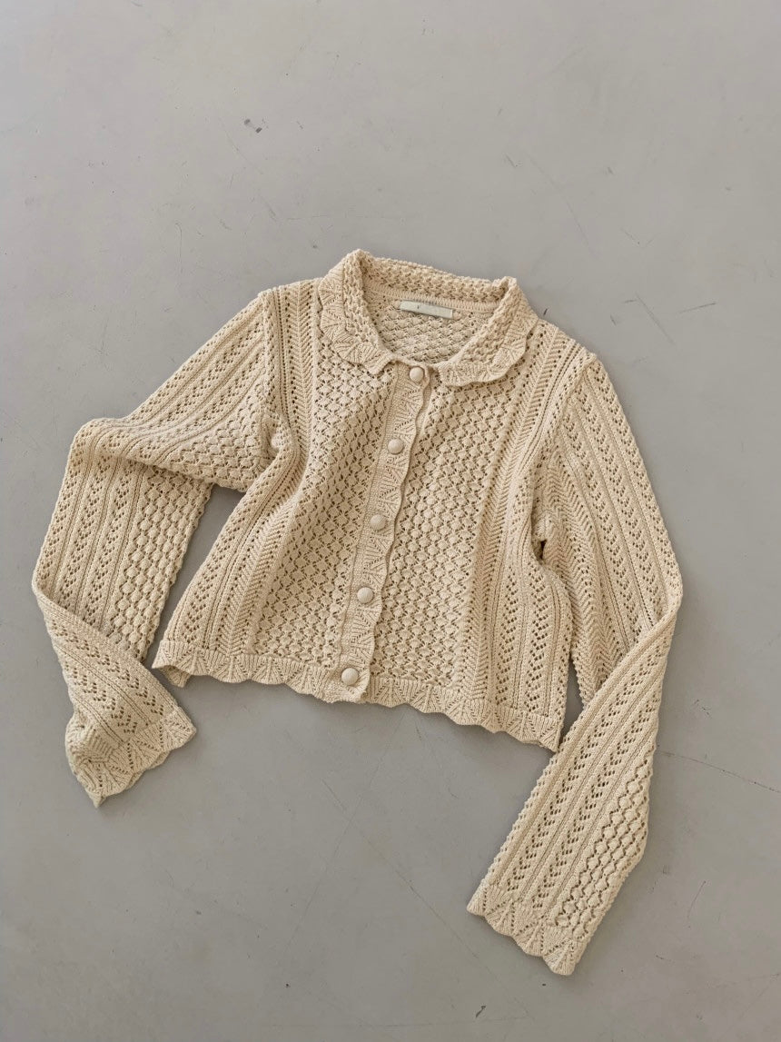 *크로셰 칼라 가디건