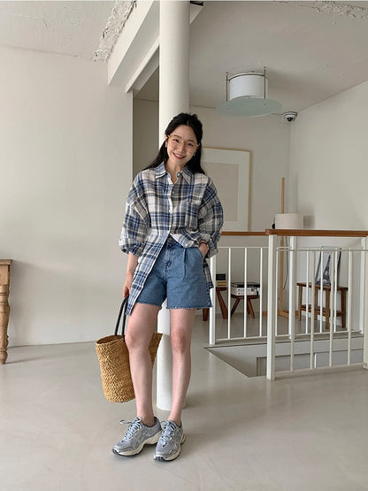 * Daily Oversized Check Shirt