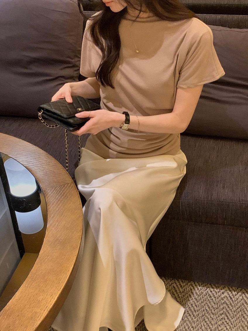 *  Elise Mock Neck Top