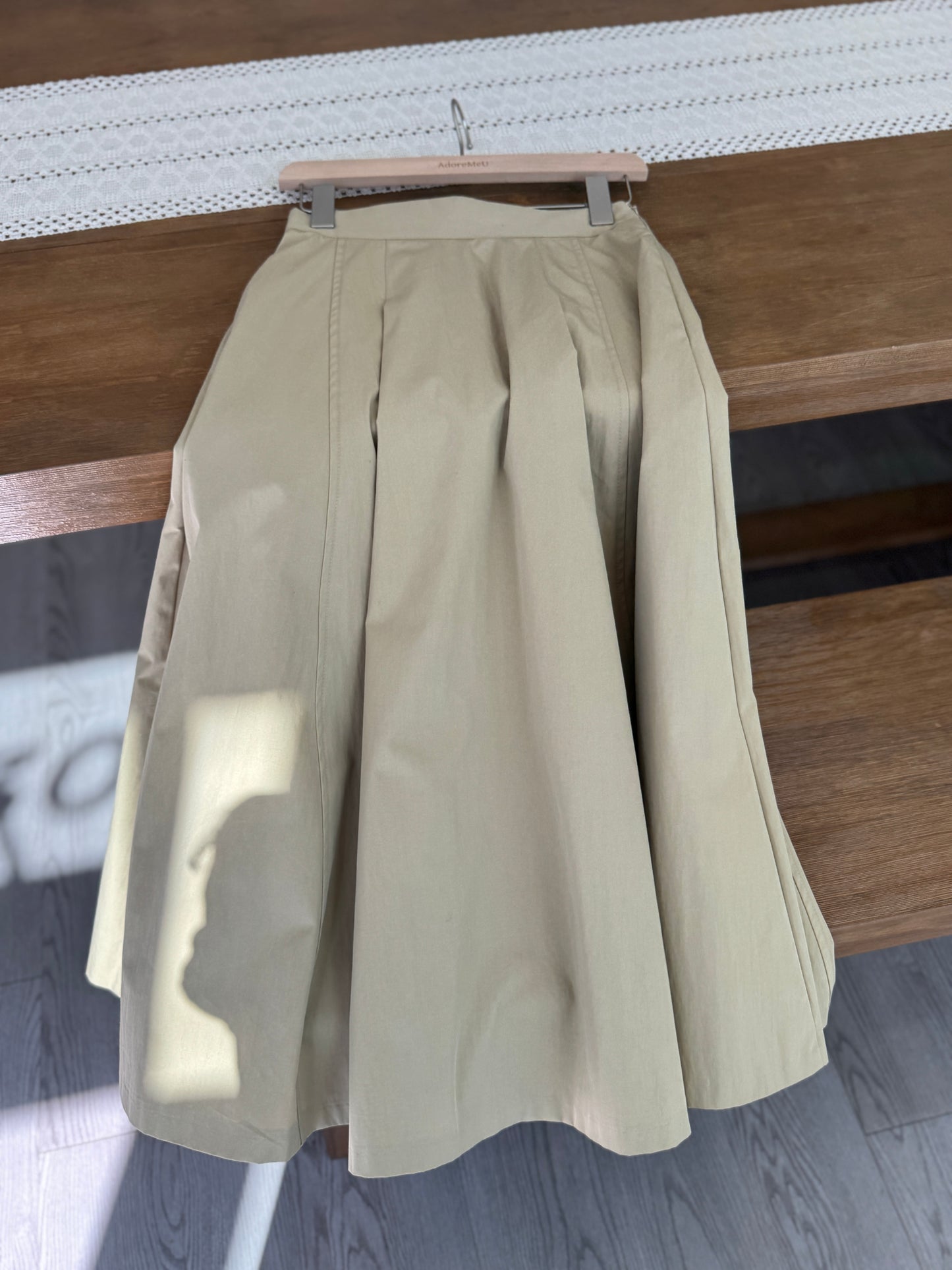 Pintuck A line Skirt