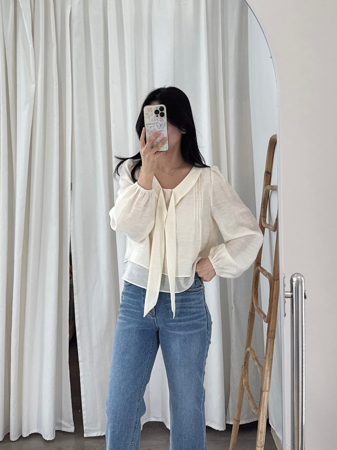 Rose Tie Blouse