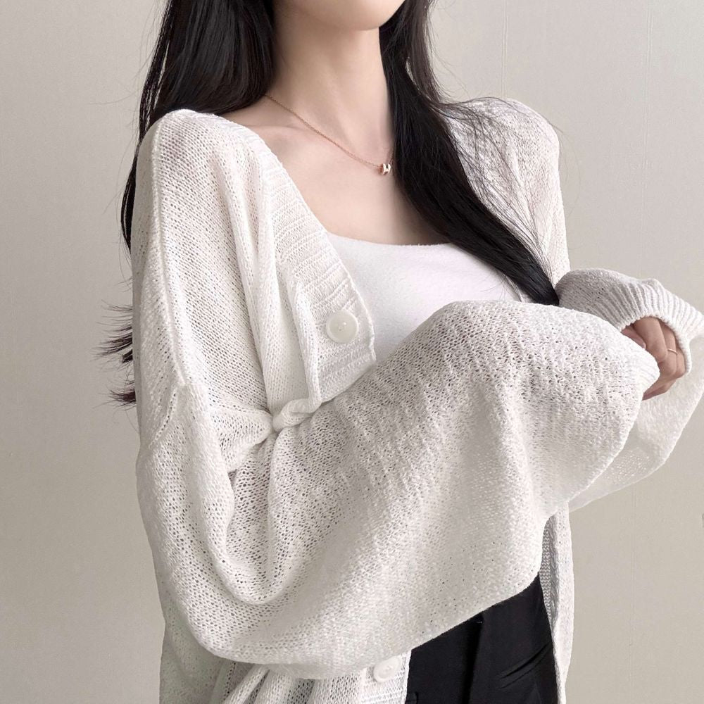 * Loose Summer Knit Cardigan