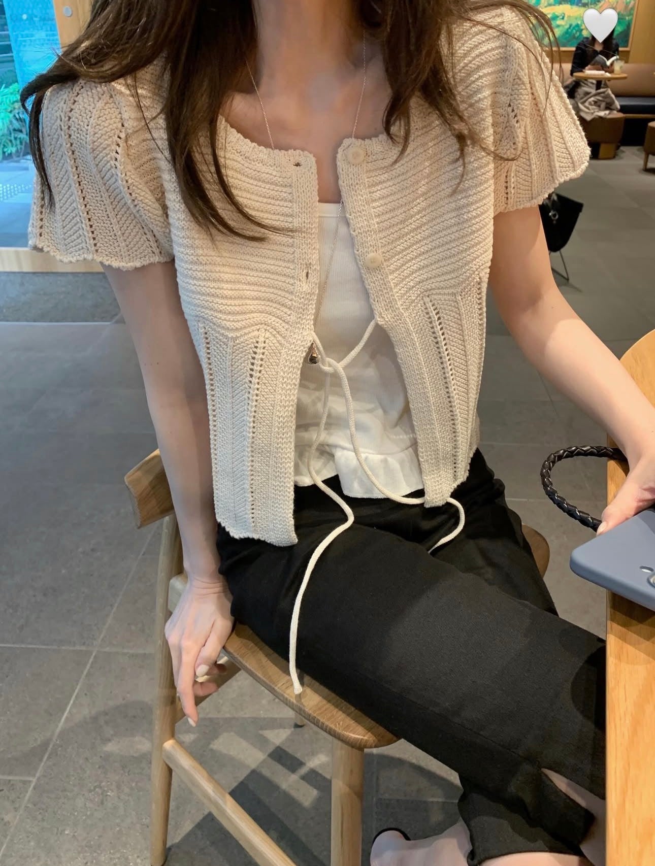 * Mist Half Cardigan