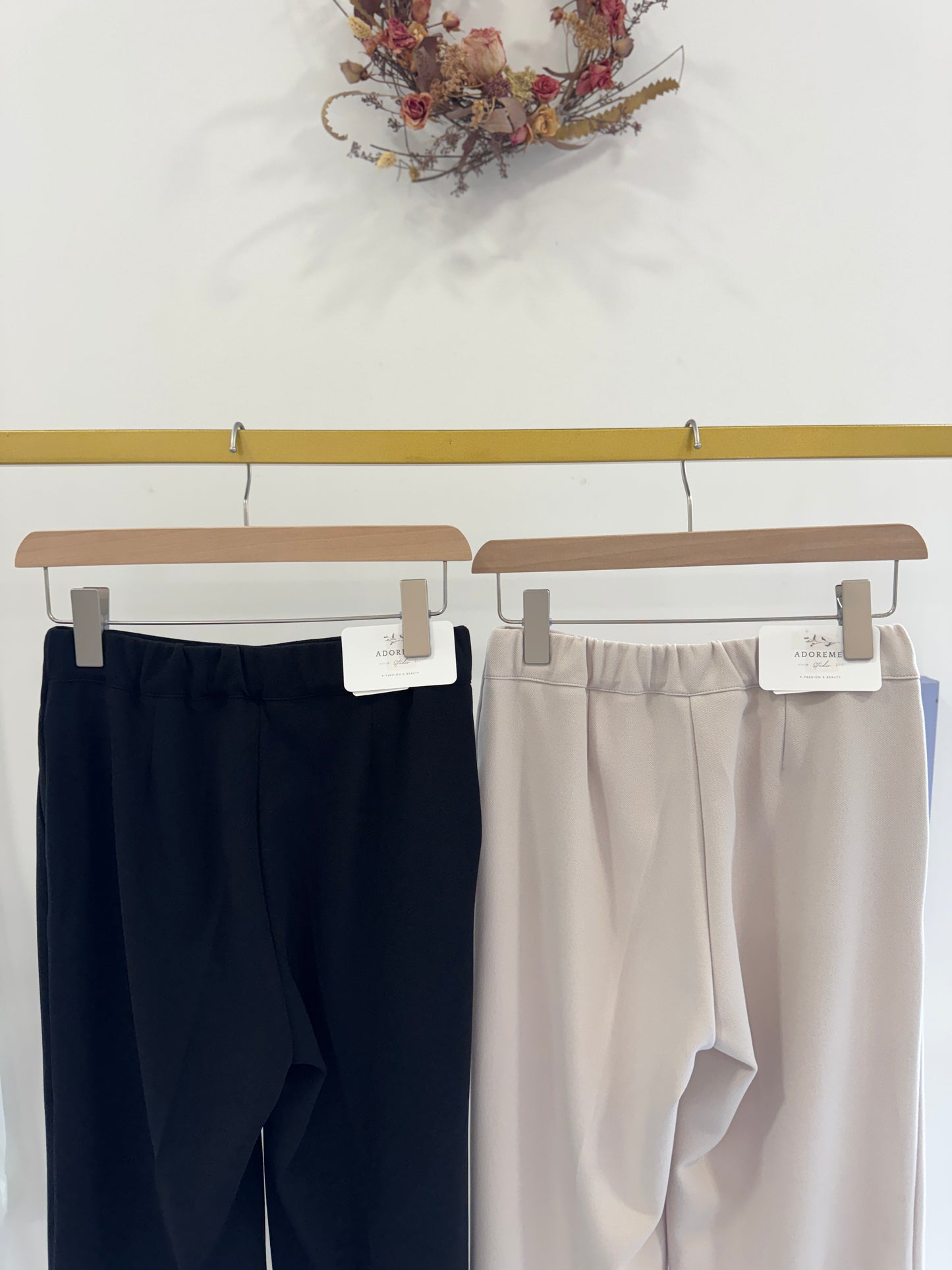 Slit Straight Banding Slacks(~3/10)