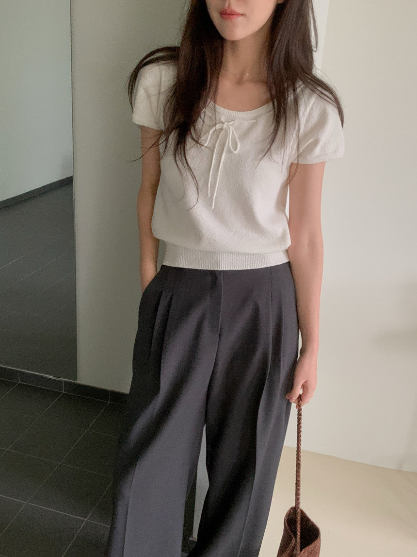 * From Ribbon Short Sleeve Knit