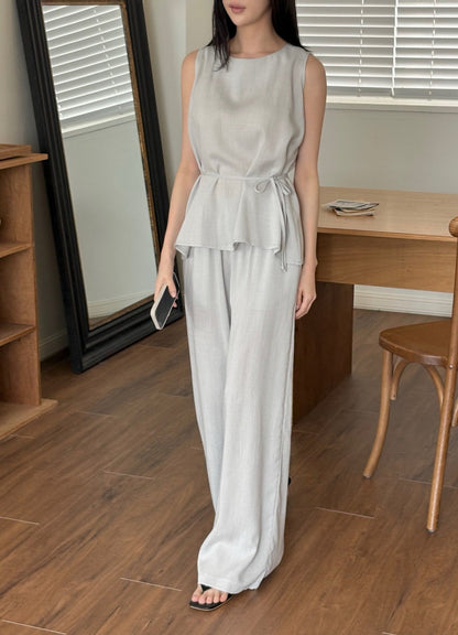 Linen Sleeveless and pants Set(~6/21)
